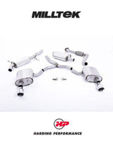 MILLTEK Cat-back – Audi A4 2.0 TFSI B9 Quattro Saloon & Avant - Resonated - Polished