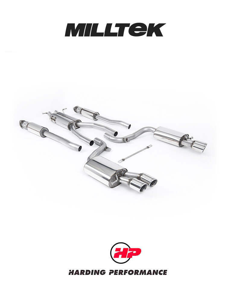 MILLTEK Cat Back Audi S6 5.2 V10 C6 FSI Quattro - Part-resonated / Road+