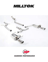 MILLTEK Cat-back – Audi A4 B8 2.0 TFSI Manual - Non-resonated - Dual Outlet - Polished