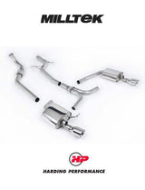 MILLTEK Cat-back – Audi A4 B8 2.0 TFSI Tiptronic - Non-resonated - Dual Outlet - Polished