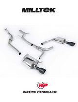 MILLTEK Cat-back – Audi A4 B8 2.0 TFSI Tiptronic - Non-resonated - Dual Outlet - Cerakote Black