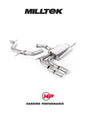 MILLTEK Cat-back – Audi A3 2.0T FSi 2WD (5 door Sportback) - Non-Resonated - Yes