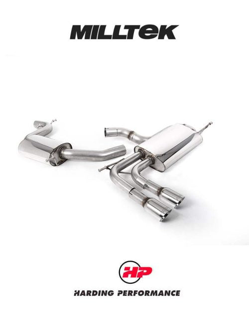MILLTEK Cat-back – Audi A3 2.0T FSi 2WD (5 door Sportback) - Resonated - Yes