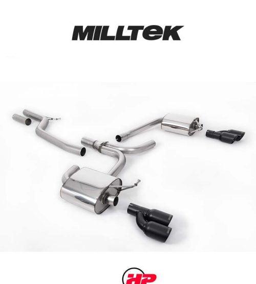MILLTEK Cat-back – Audi A4 B8 3.0 TDI Quattro Quad-outlet - Cerakote Black