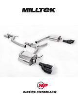 MILLTEK Cat-back – Audi A4 B8 3.0 TDI Quattro Quad-outlet - Cerakote Black