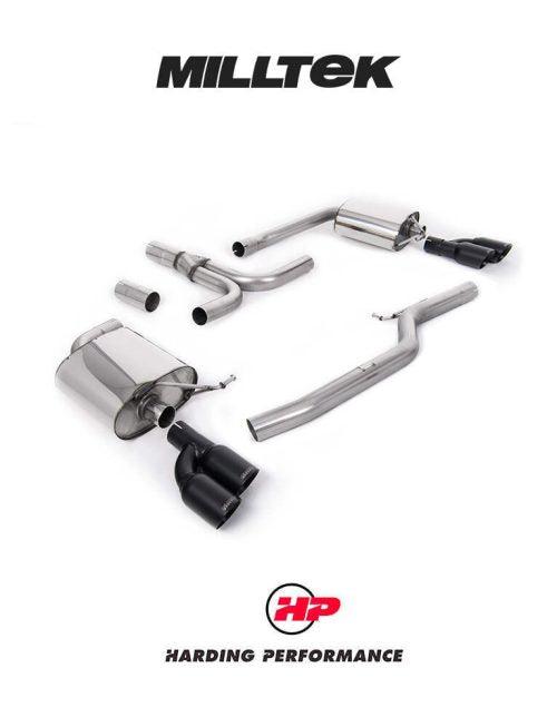 MILLTEK Cat-back – Audi A5 3.0 TDI DPF Quattro Cabriolet & Coupe, Quad Outlet - SSXAU663