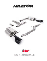 MILLTEK Cat-back – Audi A5 3.0 TDI DPF Quattro Cabriolet & Coupe, Quad Outlet - SSXAU663
