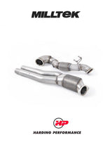 MILLTEK Large Bore Downpipe Suit Non-OPF – Audi RS3 8V.2, TTRS - High Flow 200 CPI Cat - 3"/76Mm