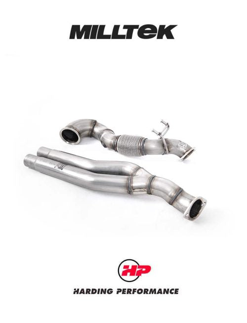 MILLTEK Large Bore Downpipe Suit Non-OPF – Audi RS3 8V.2, TTRS - Decat - 3"/76Mm