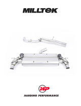 MILLTEK Cat-back – Audi TTRS Mk3, Oval Trims - Non-resonated - Cerakote Black