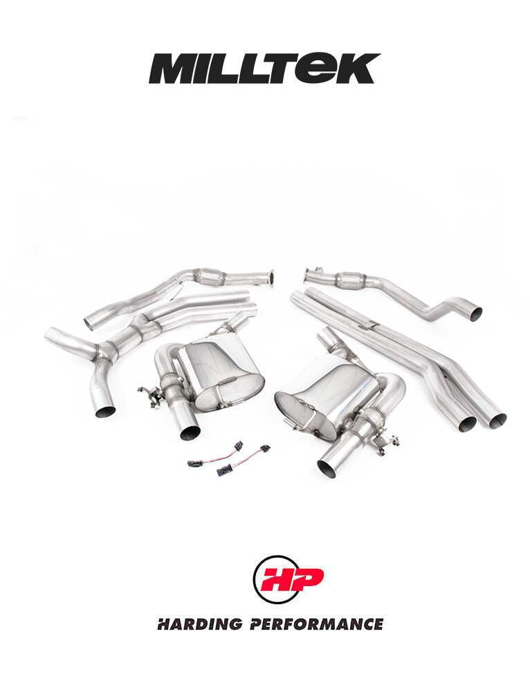 MILLTEK Cat Back – Audi RS4/RS5 B9.5 2.9 V6 Turbo Avant/Sportback (Non OPF/GPF Models) - Road+ (RS5) - Titanium Oval Trims