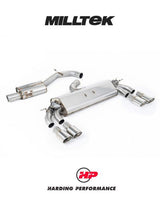 MILLTEK Cat-back – Audi S3 Sportback 8V/8V.2 - Semi-Resonated - Valved - Quad Oval Polished Tips