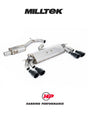 MILLTEK Cat-back – Audi S3 Sportback 8V/8V.2 - Semi-Resonated - Valved - Quad Round Cerakote Black Tips
