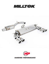 MILLTEK Cat-back – Audi S3 Sportback 8V/8V.2 - Semi-Resonated - Valved - Quad Round Polished Tips