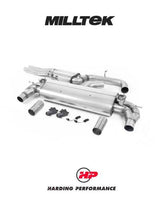 MILLTEK 76mm Cat Back RS3 Sedan (8V MQB – Facelift Only) - Resonated (EC Approved) - Titanium Trims