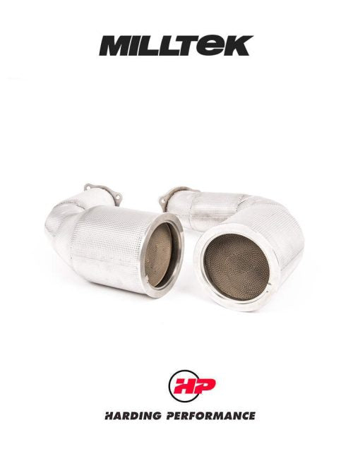 MILLTEK Large Bore Downpipes – Audi RS4/RS5 B9/B9.5 2.9 V6 - 200 Cell HJS HQ High Flow Cats