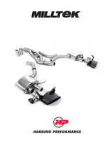 MILLTEK Front Pipe-back (Twin 80mm) RS6/RS7 C8 4.0 V8 bi-Turbo - Cerakote Black Oval Trims