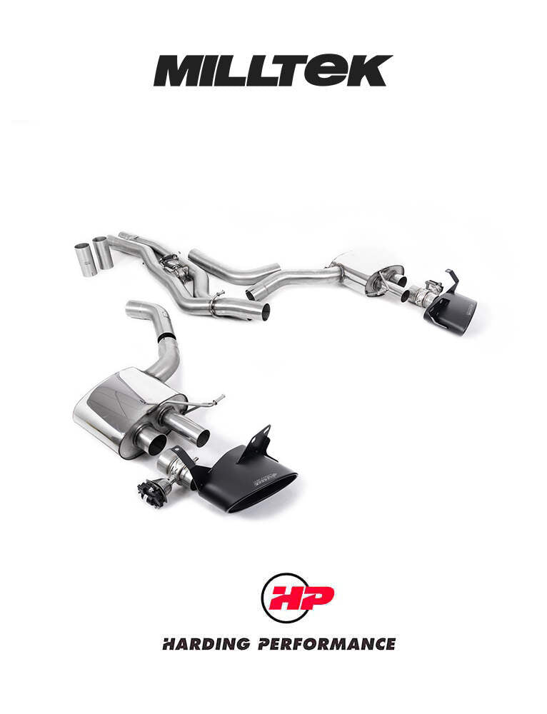 MILLTEK Front Pipe-back (Twin 80mm) RS6/RS7 C8 4.0 V8 bi-Turbo - Polished Oval Trims