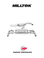 MILLTEK 80mm Cat Back RS3 Sportback (8V MQB – Facelift Only) - Resonated (EC Approved) - Cerakote Black Trims