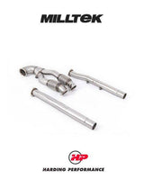 MILLTEK Large Bore Downpipe Suit OPF – Audi RS3 8V/8Y, RSQ3, TTRS - Decat - 100mm Turbo Elbow to Twin 70mm