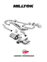 MILLTEK Cat Back System (Twin 80mm) Audi RS6/RS7 C8 4.0 V8 bi-Turbo in Performance Edition - Non-Resonated - Polished Oval Trims - Does not requires cutting of the OE system