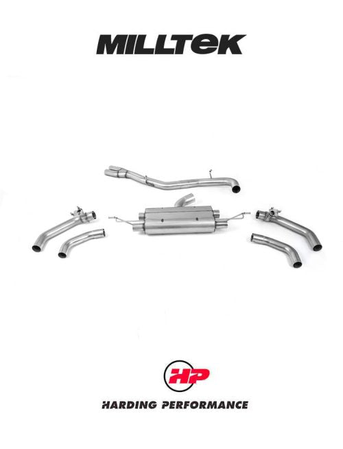 MILLTEK Particulate Filter-back GPF/OPF Back 80mm System, Fits with OE Tailpipes Audi RSQ3 - Non-Resonated (ECE R59 Approved)