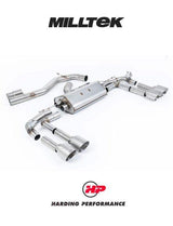 MILLTEK 80mm Particulate Filter-back Audi S3 8Y Sedan - Non-resonated (louder) - Titanium 115 GT Trims