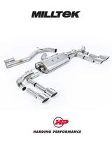 MILLTEK 80mm Particulate Filter-back Audi S3 8Y Sedan - Non-resonated (louder) - Polished Oval Trims