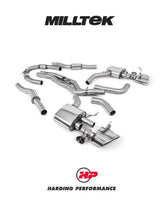 MILLTEK Cat Back System (Twin 80mm) Audi RS6/RS7 C8 4.0 V8 bi-Turbo in Performance Edition - Resonated - Polished Oval Trims - Does not requires cutting of the OE system