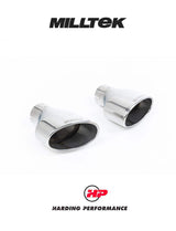 MILLTEK 80mm Cat Back RS3 Sportback (8V MQB – Pre-Facelift Only) - Race Non-Resonated (Loudest) - Cerakote Black Trims