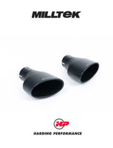 MILLTEK 80mm Cat Back RS3 Sportback (8V MQB – Pre-Facelift Only) - Race Non-Resonated (Loudest) - Cerakote Black Trims