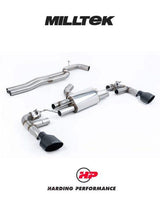 MILLTEK 80mm Cat Back RS3 Sportback (8V MQB – Facelift Only) - Race Non-Resonated (Loudest) - Cerakote Black Trims