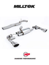 MILLTEK 80mm Cat Back RS3 Sportback (8V MQB – Facelift Only) - Race Non-Resonated (Loudest) - Titanium Trims
