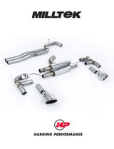 MILLTEK 80mm Cat Back RS3 Sedan (8V MQB – Facelift Only) - Race Non-Resonated (Loudest) - Polished Trims