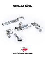 MILLTEK 80mm Cat Back RS3 Sedan (8V MQB – Facelift Only) - Resonated (EC Approved) - Polished Trims