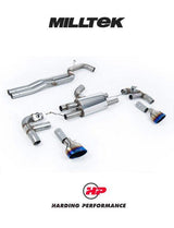 MILLTEK 80mm Cat Back RS3 Sedan (8V MQB – Facelift Only) - Race Non-Resonated (Loudest) - Burnt Titanium Trims