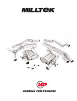 MILLTEK Cat Back – Audi RS5 B9.5 2.9 V6 Turbo Coupe (Non OPF/GPF Models) - Non-Res (Race - Louder) - Cerakote Black Oval Trims