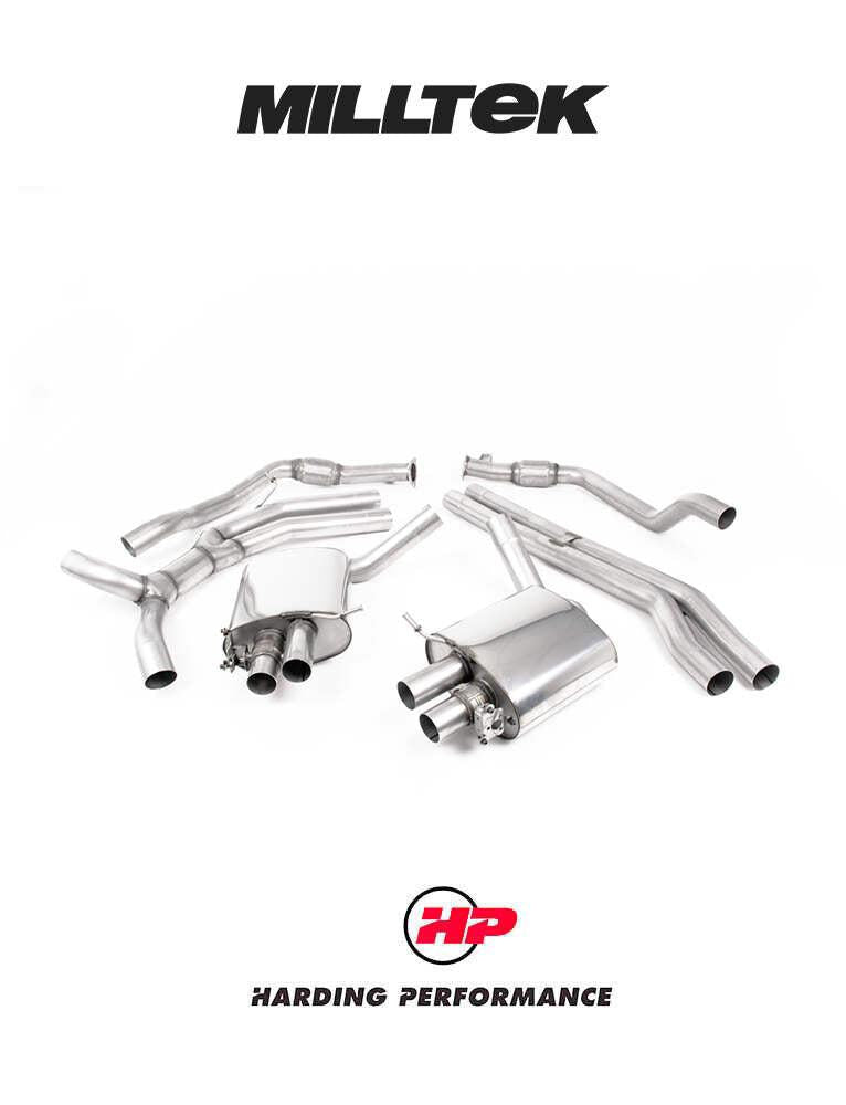 MILLTEK Cat Back – Audi RS5 B9.5 2.9 V6 Turbo Coupe (Non OPF/GPF Models) - Road+ - Polished Oval Trims