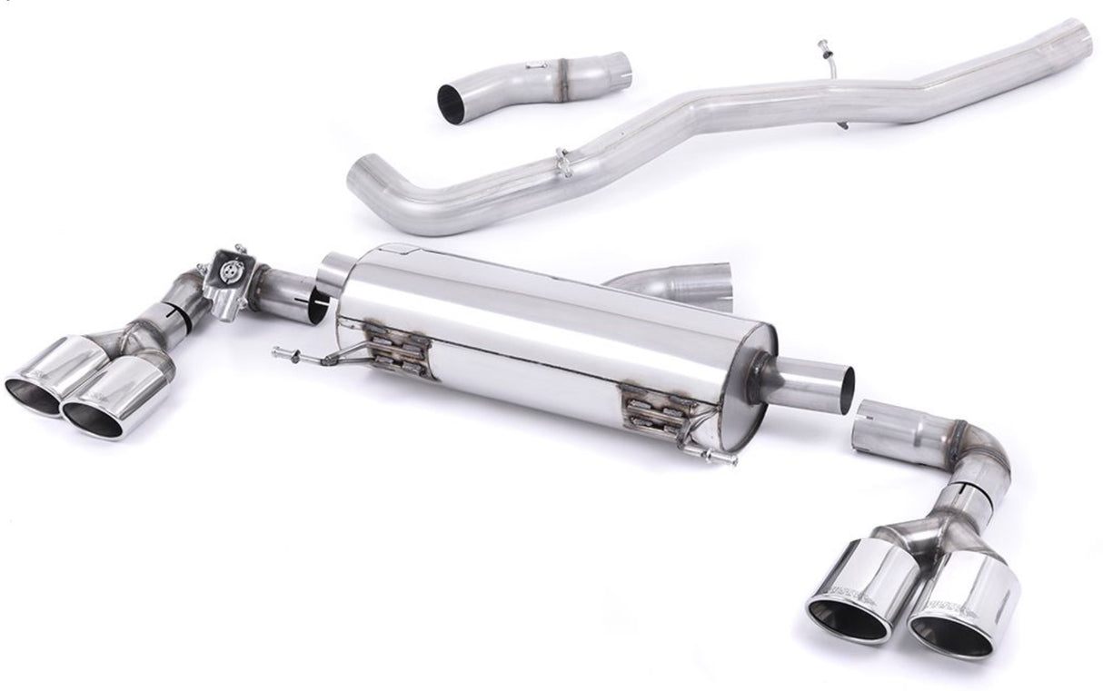Milltek Sport | Cat-Back (Valved, Non-Res, Oval Tips) (Audi S1) - ModsDirect