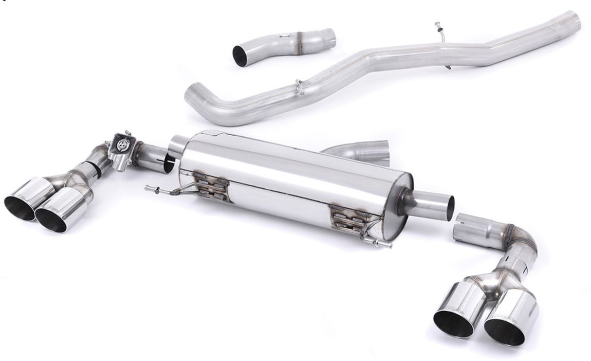 Milltek Sport | Cat-Back (Valved, Non-Res, Round Tips) (Audi S1) - ModsDirect