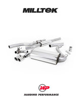 MILLTEK Cat-back – BMW F32 428i OE-style Twin-outlet - Resonated - Polished