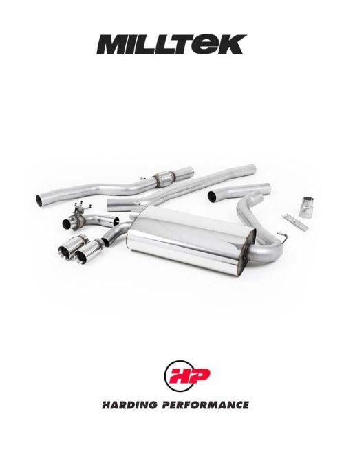 MILLTEK Cat-back – BMW F32 428i OE-style Twin-outlet - Non-resonated - Polished