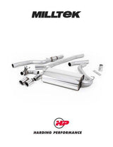 MILLTEK Cat-back – BMW F32 428i OE-style Twin-outlet - Non-resonated - Polished