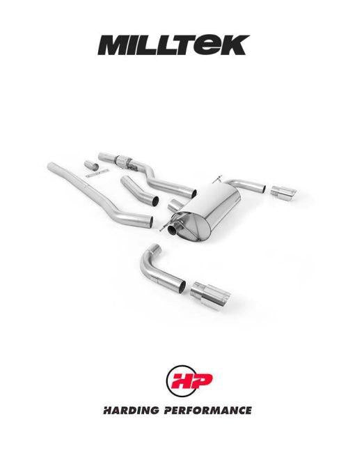 MILLTEK Cat-back – BMW F32 428i Manual, 435i-style Outlet - Non-resonated - Polished
