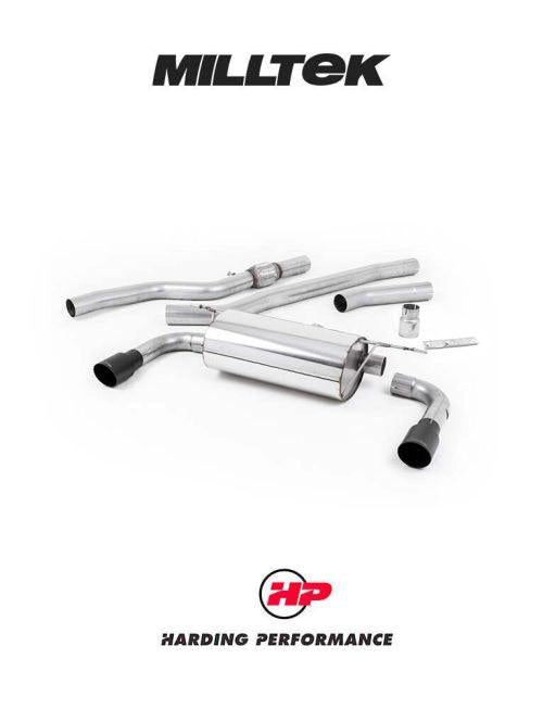 MILLTEK Cat-back – BMW F32 428i Manual, 435i-style Outlet - Non-resonated - Cerakote Black