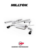MILLTEK Cat-back – BMW F32 428i Manual, 435i-style Outlet - Non-resonated - Cerakote Black