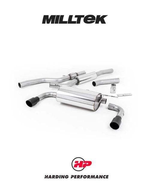 MILLTEK Cat-back – BMW F32 428i Manual, 435i-style Outlet - Resonated - Cerakote Black