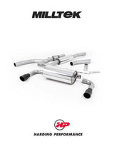 MILLTEK Cat-back – BMW F32 428i Manual, 435i-style Outlet - Resonated - Cerakote Black