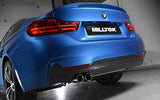 MILLTEK Cat-back – BMW F32 428i Automatic OE-style Twin-outlet - Non-resonated - Cerakote Black
