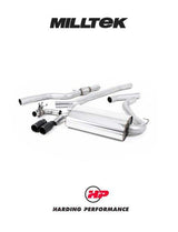 MILLTEK Cat-back – BMW F32 428i Automatic OE-style Twin-outlet - Non-resonated - Cerakote Black